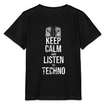 Techno - Stanley/Stella Kinder T-Shirt MINI CREATOR  - Schwarz - Vorne - Mikhail (115cm)