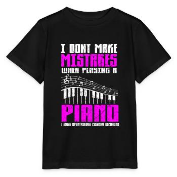 Pianiste créatif - pianiste créatif - drôle - T-shirt bio MINI CREATOR Stanley/Stella Enfant - noir - Devant - Mikhail (115cm)