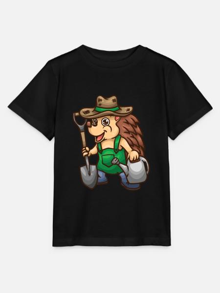 Gärtner - Igel Gärtner - Stanley/Stella Kinder T-Shirt MINI CREATOR  - Schwarz