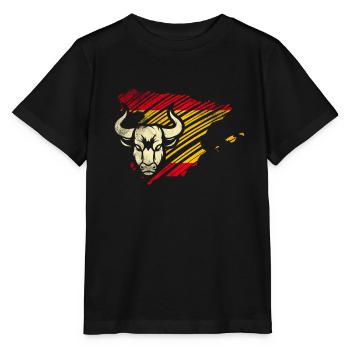 Spanien - Stanley/Stella Kinder T-Shirt MINI CREATOR  - Schwarz - Vorne - Mikhail (115cm)