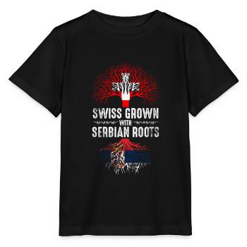 Schweizer mit serbischen Wurzeln - Stanley/Stella Kinder T-Shirt MINI CREATOR  - Schwarz - Vorne - Mikhail (115cm)