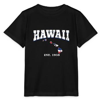 Hawaï - T-shirt bio MINI CREATOR Stanley/Stella Enfant - noir - Devant - Mikhail (115cm)