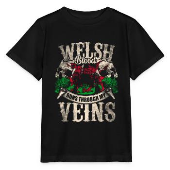 Wales - Stanley/Stella MINI CREATOR Kids’ T-Shirt - black - Front - Mikhail (115cm)