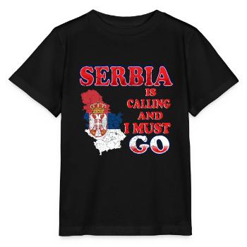 Serbien - Stanley/Stella Kinder T-Shirt MINI CREATOR  - Schwarz - Vorne - Mikhail (115cm)