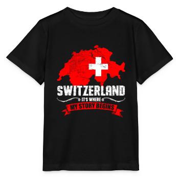 Swiss - Stanley/Stella MINI CREATOR Kids’ T-Shirt - black - Front - Mikhail (115cm)