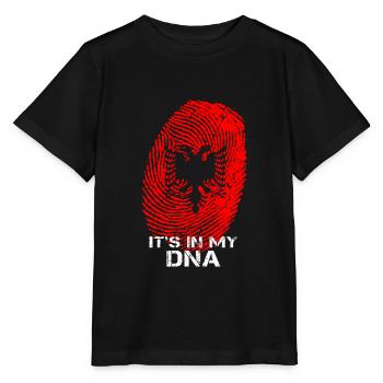 Albanien ist in meiner DNA - Stanley/Stella Kinder T-Shirt MINI CREATOR  - Schwarz - Vorne - Mikhail (115cm)