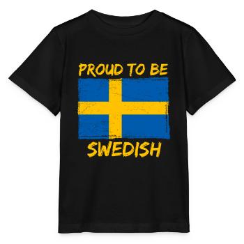 Proud to be Swedish - Stanley/Stella MINI CREATOR Kids’ T-Shirt - black - Front - Mikhail (115cm)