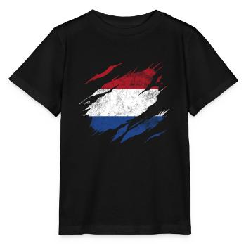 Pays-Bas Pavillon - T-shirt bio MINI CREATOR Stanley/Stella Enfant - noir - Devant - Mikhail (115cm)