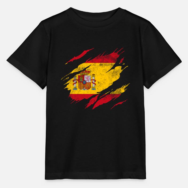 Espagne Drapeau - T-shirt bio MINI CREATOR Stanley/Stella Enfant - noir