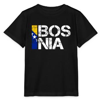 Bosnia - Stanley/Stella MINI CREATOR Kids’ T-Shirt - black - Front - Mikhail (115cm)