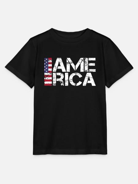 Amerika Fan - Stanley/Stella Kinder T-Shirt MINI CREATOR - Schwarz