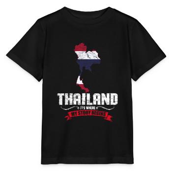 Thaïlande - T-shirt bio MINI CREATOR Stanley/Stella Enfant - noir - Devant - Mikhail (115cm)