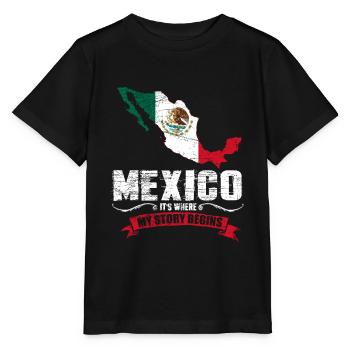 Mexiko - Stanley/Stella Kinder T-Shirt MINI CREATOR  - Schwarz - Vorne - Mikhail (115cm)