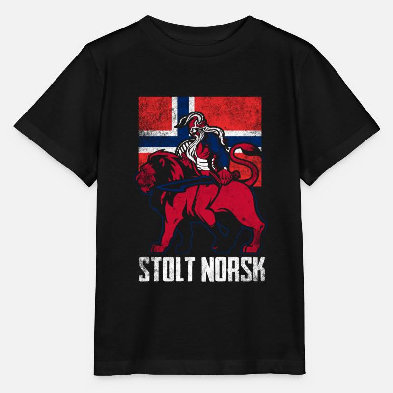Fier norvégien - T-shirt bio MINI CREATOR Stanley/Stella Enfant - noir