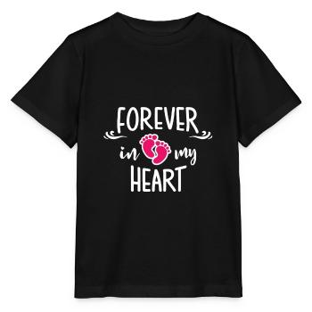 fille morte bébé amour coeur tristesse adieu mort - T-shirt bio MINI CREATOR Stanley/Stella Enfant - noir - Devant - Mikhail (115cm)