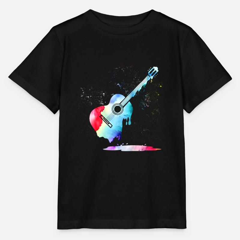 guitar - Stanley/Stella MINI CREATOR Kids’ T-Shirt - black