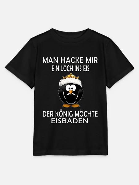winterbader eisbader pinguin winterbaden könig eis - Stanley/Stella Kinder T-Shirt MINI CREATOR - Schwarz