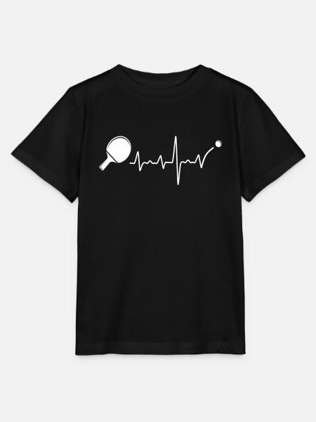 Tischtennis Herzschlag Tischtennisspieler EKG - Stanley/Stella Kinder T-Shirt MINI CREATOR  - Schwarz