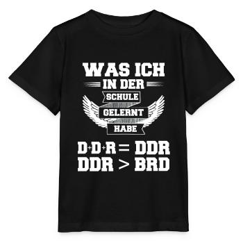 DDR Ostdeutschland im Osten Ossi - Stanley/Stella Kinder T-Shirt MINI CREATOR  - Schwarz - Vorne - Mikhail (115cm)