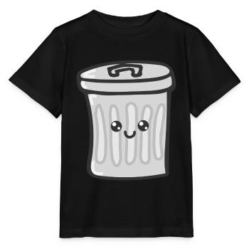 Mülleimer Lustig Geschenk - Stanley/Stella Kinder T-Shirt MINI CREATOR  - Schwarz - Vorne - Mikhail (115cm)