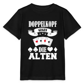 Doppelkopf Schafkopf Kartenspiel Stammtisch Alten - Stanley/Stella Kinder T-Shirt MINI CREATOR  - Schwarz - Vorne - Mikhail (115cm)