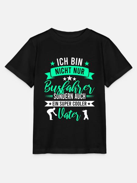 Busfahrer Vater Papa - Stanley/Stella Kinder T-Shirt MINI CREATOR - Schwarz