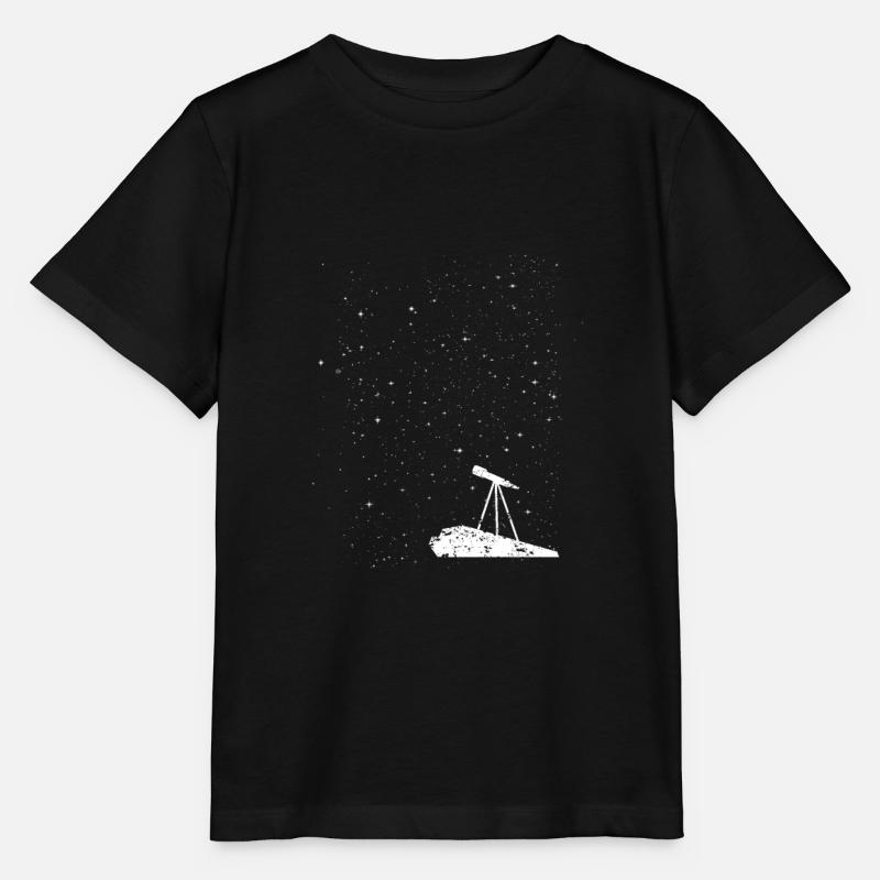 Télescope Astronomie Système solaire Astronome - T-shirt bio MINI CREATOR Stanley/Stella Enfant - noir