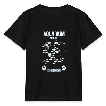 Aquarium Aquarist Fish Aquarium Ornamental fish - Stanley/Stella MINI CREATOR Kids’ T-Shirt - black - Front - Mikhail (115cm)