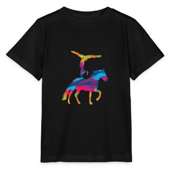 Voltigieren Chevau équestre équitation équitation équitation - T-shirt bio MINI CREATOR Stanley/Stella Enfant - noir - Devant - Mikhail (115cm)