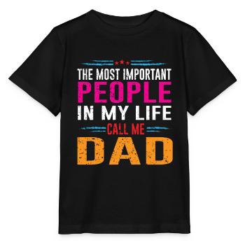 Meilleur papa I meilleur papa - T-shirt bio MINI CREATOR Stanley/Stella Enfant - noir - Devant - Mikhail (115cm)