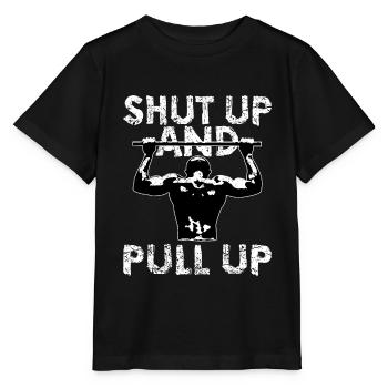 Shut Up and Pull up | Calisthenics Klimmzug - Stanley/Stella Kinder T-Shirt MINI CREATOR  - Schwarz - Vorne - Mikhail (115cm)