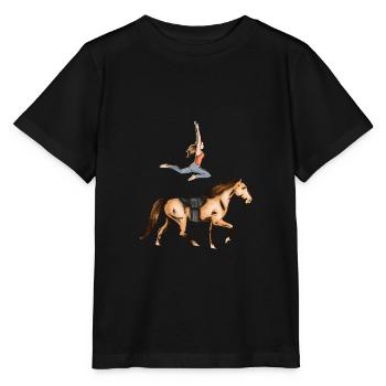 Voltigieren chevau équestre équitation équitation équitation - T-shirt bio MINI CREATOR Stanley/Stella Enfant - noir - Devant - Mikhail (115cm)
