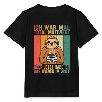 Ich war mal total motiviert wieder im Griff Büro - Stanley/Stella Kinder T-Shirt MINI CREATOR  - Schwarz - Vorne - Mikhail (115cm)