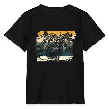 Dragon chinois - T-shirt bio MINI CREATOR Stanley/Stella Enfant - noir - Devant - Mikhail (115cm)