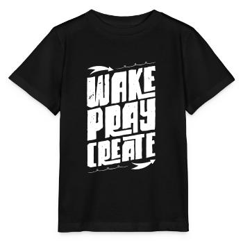 Wach bete Erschaffe - Stanley/Stella Kinder T-Shirt MINI CREATOR  - Schwarz - Vorne - Mikhail (115cm)
