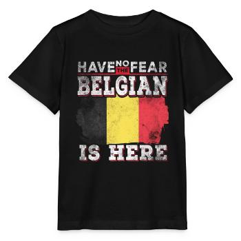 Funny Belgian - Stanley/Stella MINI CREATOR Kids’ T-Shirt - black - Front - Mikhail (115cm)