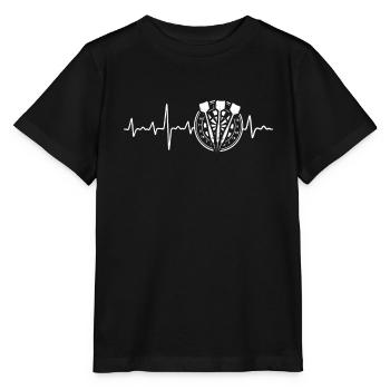 Darts Herzschlag EKG Dartscheibe Retro Dartspieler - Stanley/Stella MINI CREATOR Kids’ T-Shirt - black - Front - Mikhail (115cm)