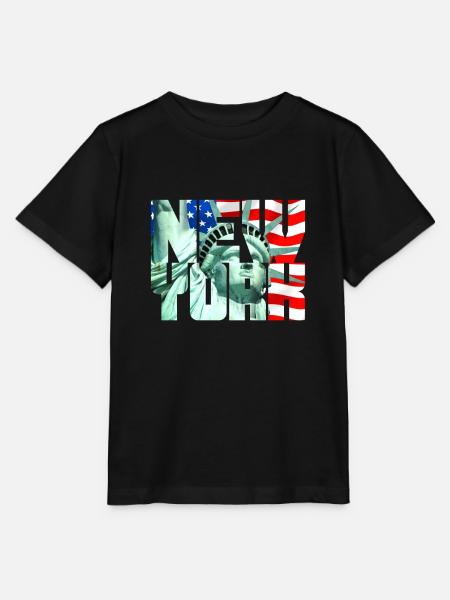 New York Freiheitsstatue - Stanley/Stella Kinder T-Shirt MINI CREATOR - Schwarz