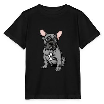 French Bulldog | French Bulldog - Stanley/Stella MINI CREATOR Kids’ T-Shirt - black - Front - Mikhail (115cm)