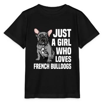 French Bulldog | French Bulldog - Stanley/Stella MINI CREATOR Kids’ T-Shirt - black - Front - Mikhail (115cm)