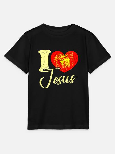 Ich liebe Jesus - Stanley/Stella Kinder T-Shirt MINI CREATOR - Schwarz