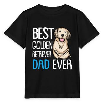 Golden-Retriever | Golden Retriever - Stanley/Stella Kinder T-Shirt MINI CREATOR  - Schwarz - Vorne - Mikhail (115cm)