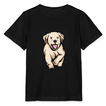 Golden Retriever | Golden Retriever - T-shirt bio MINI CREATOR Stanley/Stella Enfant - noir - Devant - Mikhail (115cm)