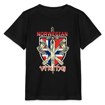 Norwegischer Wikinger - Stanley/Stella Kinder T-Shirt MINI CREATOR  - Schwarz - Vorne - Mikhail (115cm)