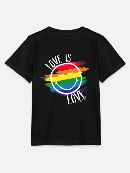 Love is Love Smileyworld weiß - Stanley/Stella Kinder T-Shirt MINI CREATOR - Schwarz