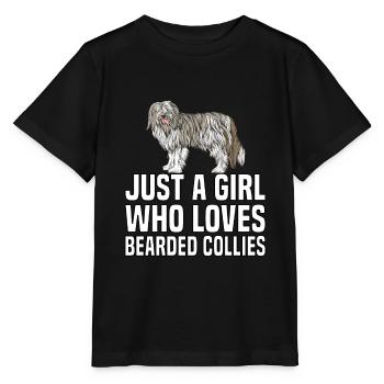 Bearded Collie - Stanley/Stella Kinder T-Shirt MINI CREATOR  - Schwarz - Vorne - Mikhail (115cm)