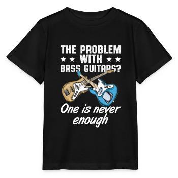 Bass Guitar Guitar - Stanley/Stella MINI CREATOR Kids’ T-Shirt - black - Front - Mikhail (115cm)