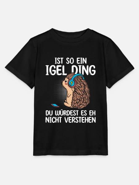 Igel - Stanley/Stella Kinder T-Shirt MINI CREATOR - Schwarz