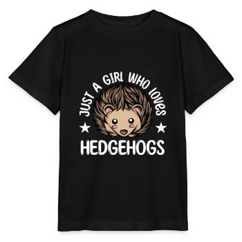 Hedgehog - Stanley/Stella MINI CREATOR Kids’ T-Shirt - black - Front - Mikhail (115cm)