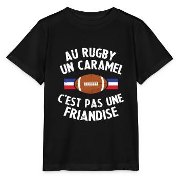Au Rugby Un Caramel C'est Pas Une Friandise - T-shirt bio MINI CREATOR Stanley/Stella Enfant - noir - Devant - Mikhail (115cm)